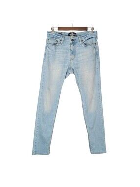 Hollister Skinny Fit Jeans 30x30 Light Wash Faded Blue Denim Everyday